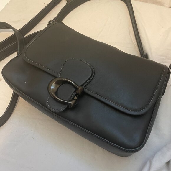 Soft Tabby Black Coach Bag with cross-body strap - Picture 3 of 5